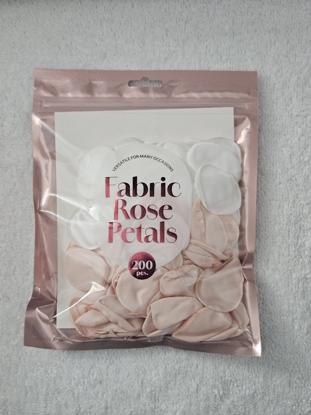 New Vivitar Fabric Rose Petals Light Pink White Table Scatter 200ct Wedding